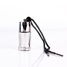 Empty Black Amber Round Essential Oil Mini Car Perfume Clear Glass Diffuser Bottle With Stopper